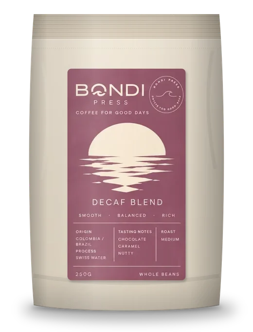 decaf blend coffee bag
