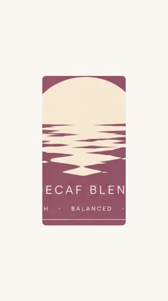 Decaf Blend label