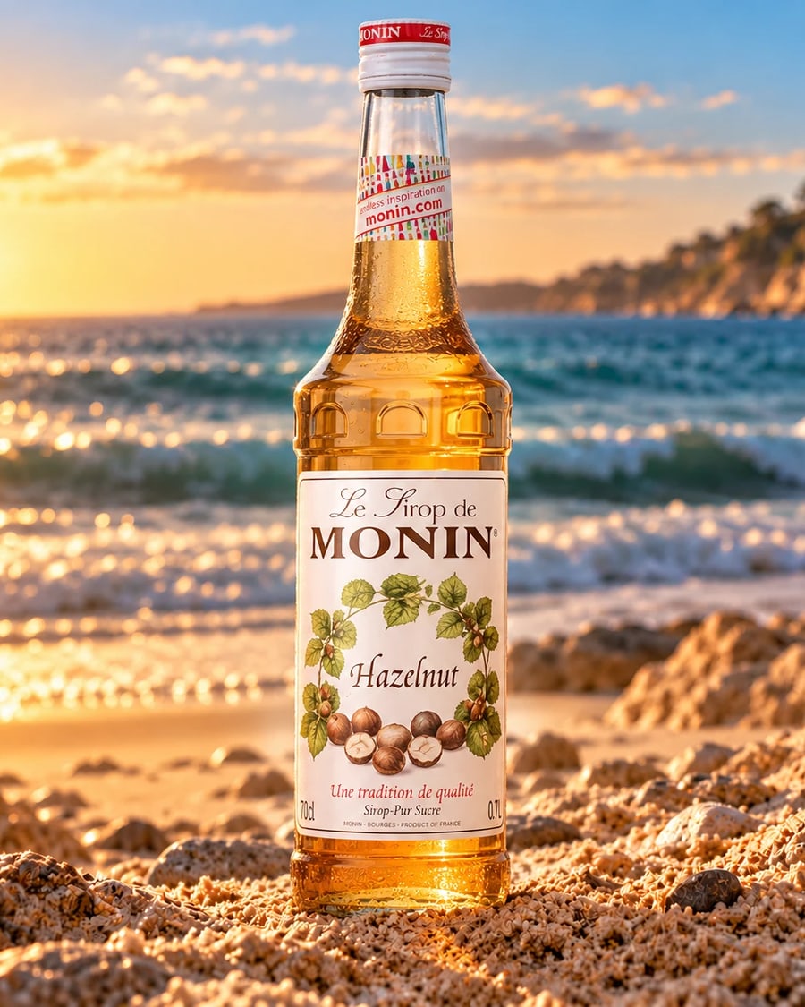 Monin Hazelnut Syrup, available from Bondi Press